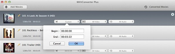 Clip videos to convert