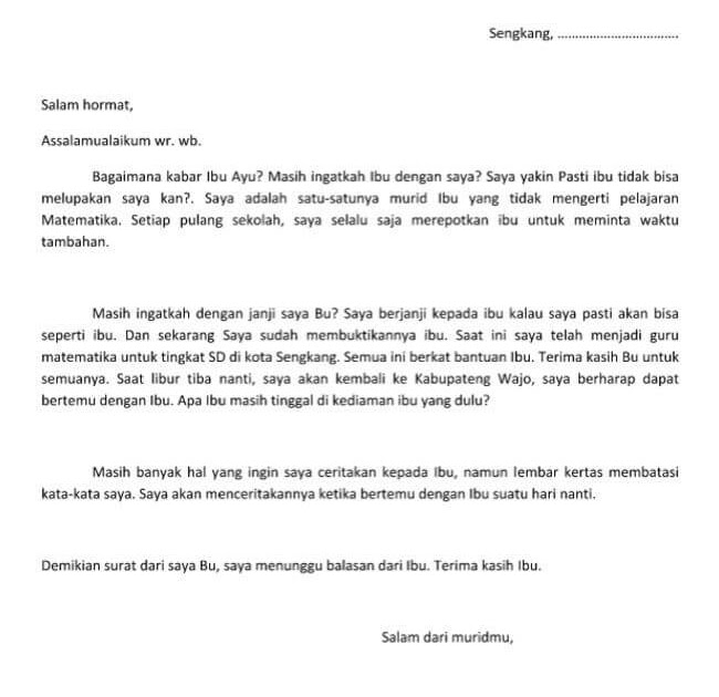 Contoh Surat Pribadi Untuk Orang Tua Dalam Bahasa Jawa Contoh Seputar Surat
