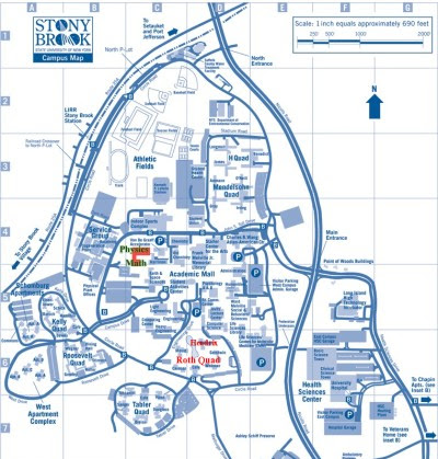 Stony Brook Campus Map