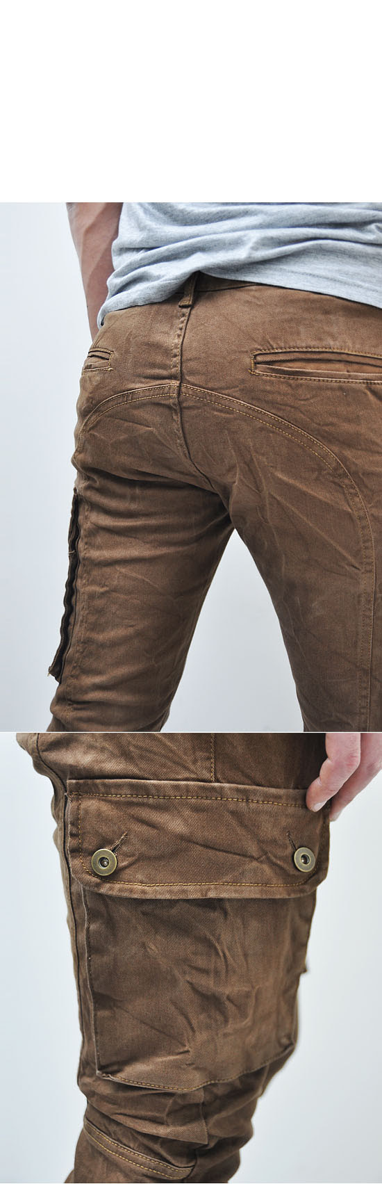 brown skinny cargo pants