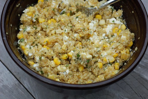 Quinoa, corn & feta salad by Eve Fox, The Garden of Eating blog, copyright 2013