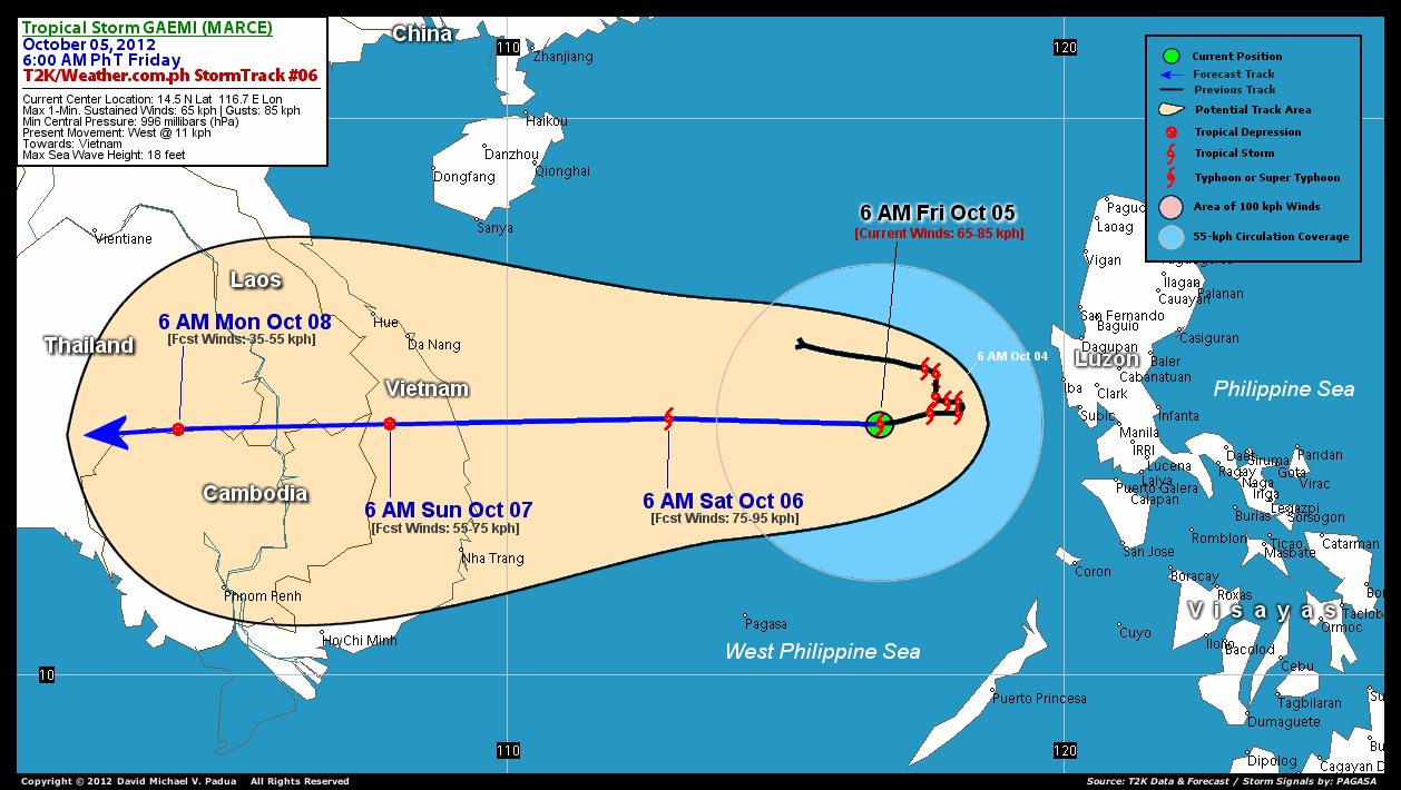 Bushman's Typhoon Blog: TS GAEMI [MARCE] - Update #009 [New Format]