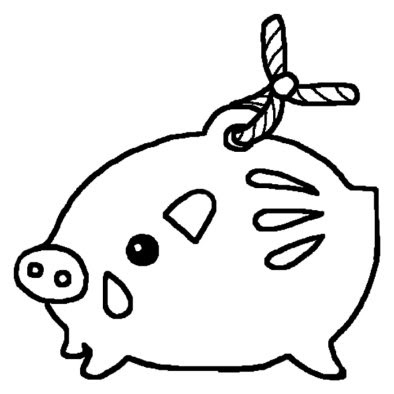 印刷 かわいい いのしし イラスト 白黒 Jpblopixtmhj0