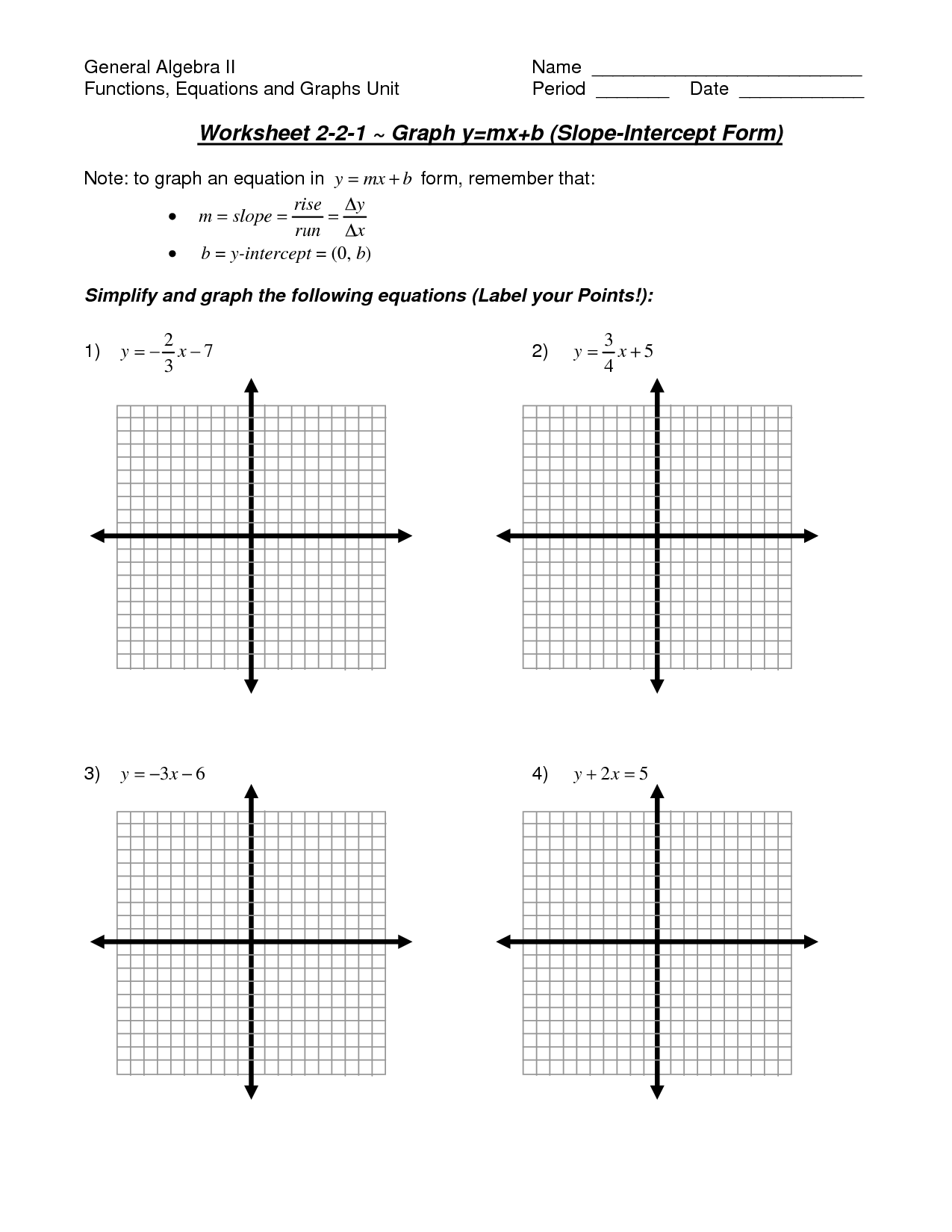Graphing Linear Equations Using Intercepts Worksheet - Worksheet List In Graphing Linear Equations Worksheet Pdf