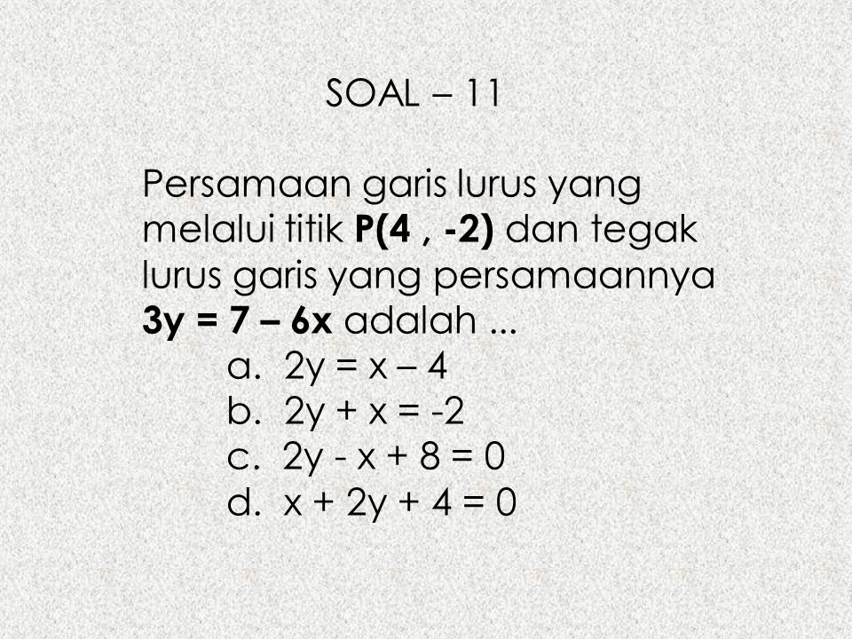 Contoh Soal Persamaan Garis Singgung Parabola Dengan Gradien M Barisan Contoh