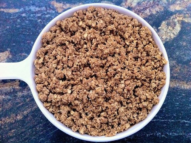 Crumble Topping Spread Over Apples