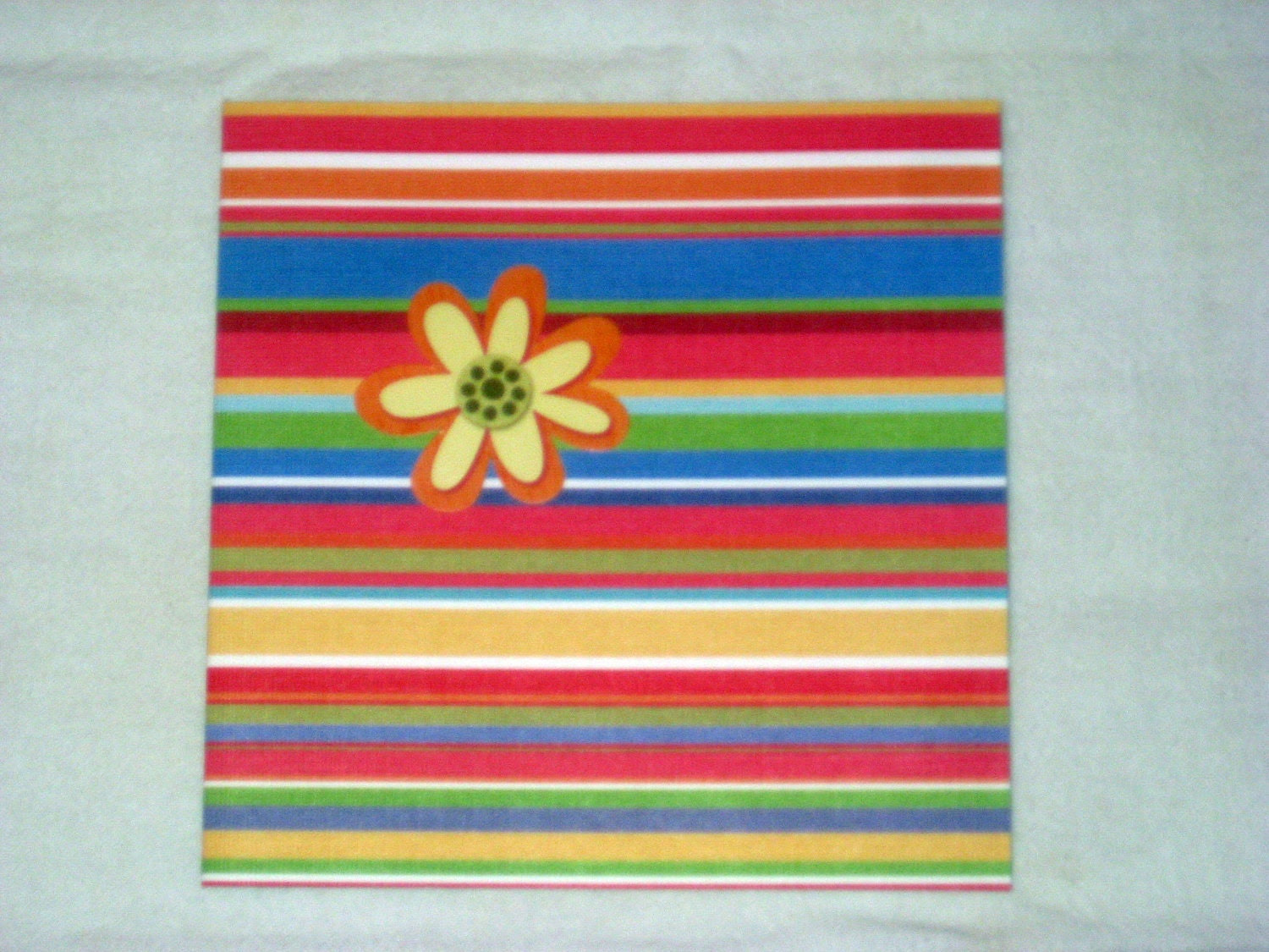 striped flower card