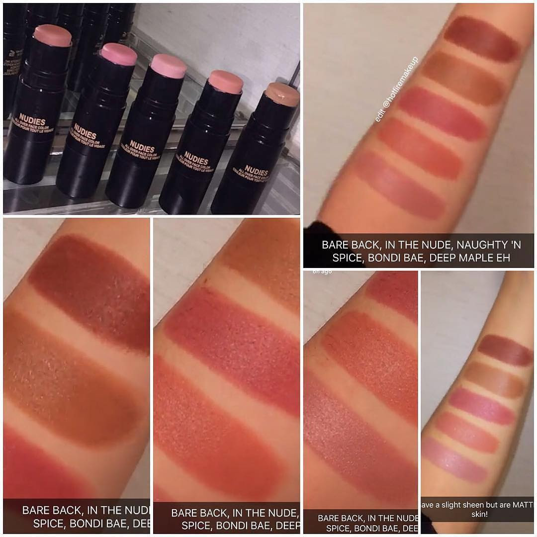 NUDESTIX Nudies All Over Matte Face Color Swatches