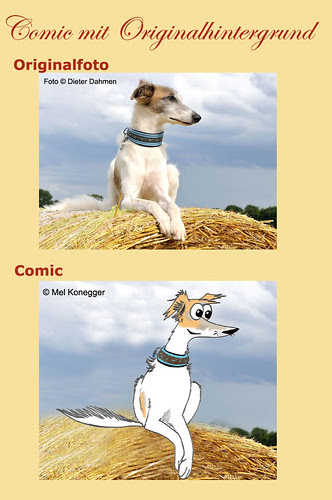 Comic-mit-Originalhintergrundfoto