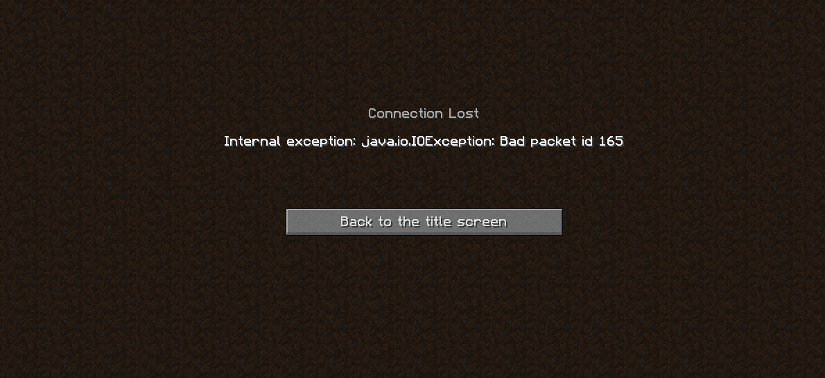 Error java io ioexception. Internal exception java.io.IOEXCEPTION. Badpackets.