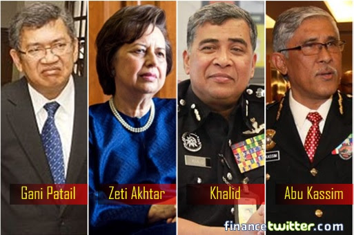 1MDB Scandal - Gani Patail, Zeti Akhtar, Khalid Abu Bakar, Abu Kassim