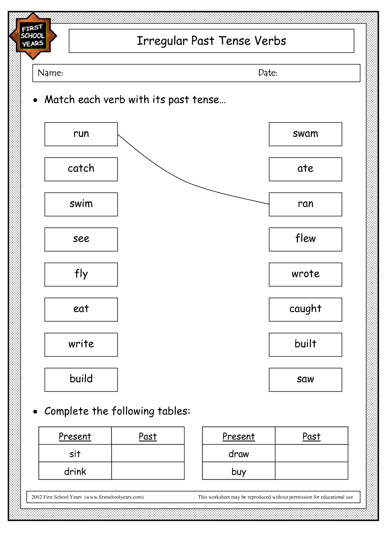Actions (Verbs) worksheets - kids-pages.com