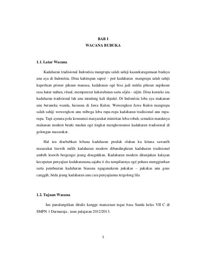 Contoh Novel Sunda Pendek Guru Galeri