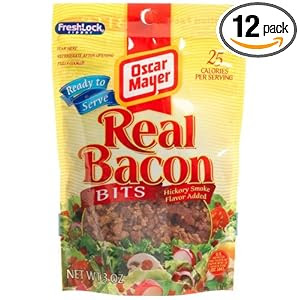 Real Bacon Bits, 3-Ounce Pouches (Pack of 12)