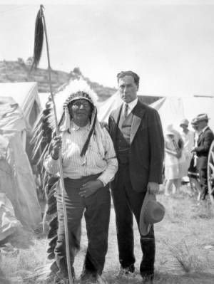 William S. Hart and Chief Luther Standing Bear, Dakota