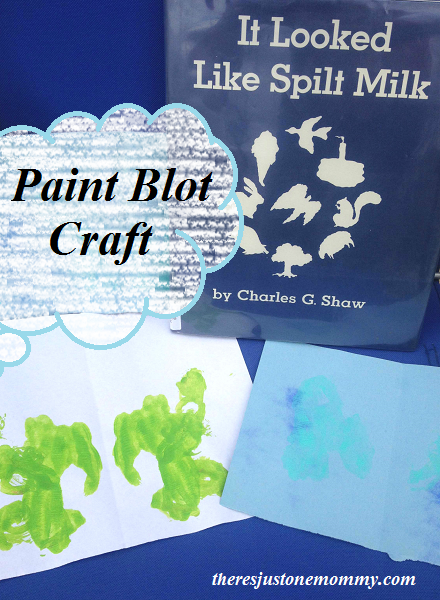 paint blot craft to go with It Looked Like Spilt Milk book