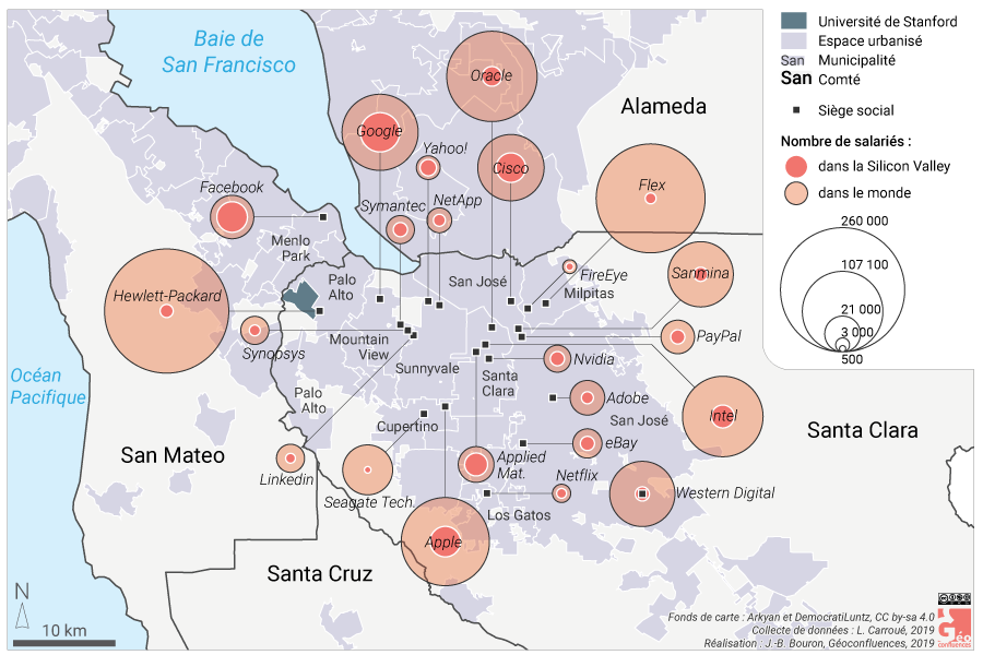 Cartographie numérique L'essor parallèle de la Silicon Valley et d