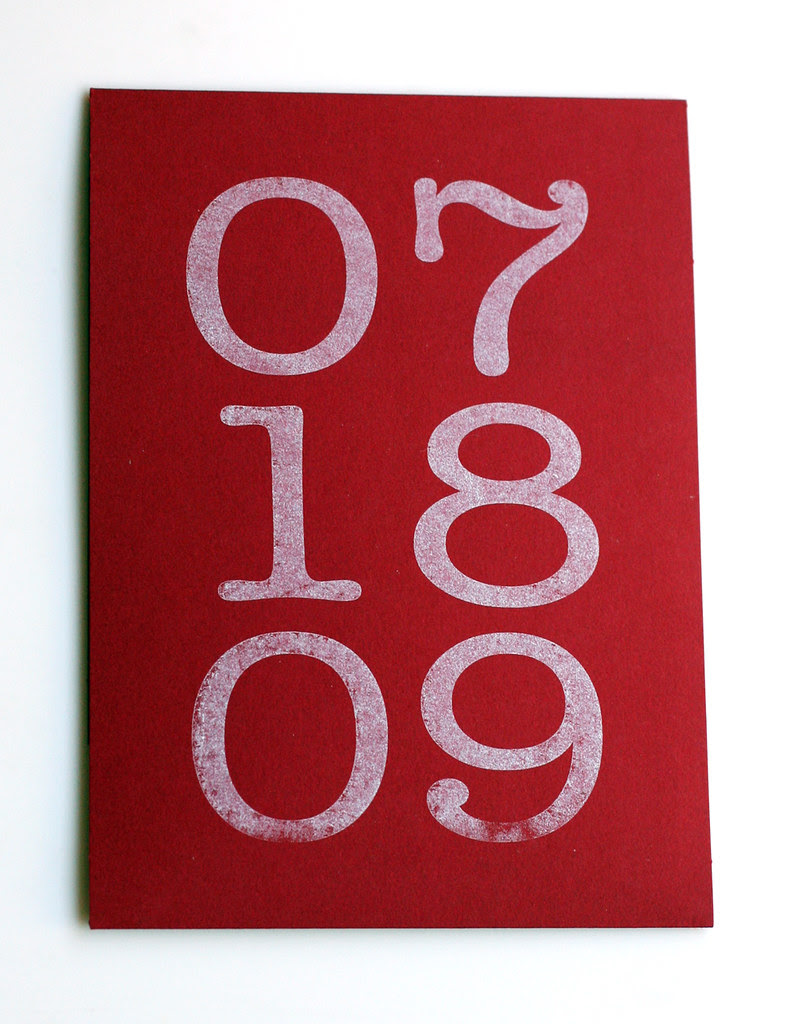Save the date: Gocco'd envelope
