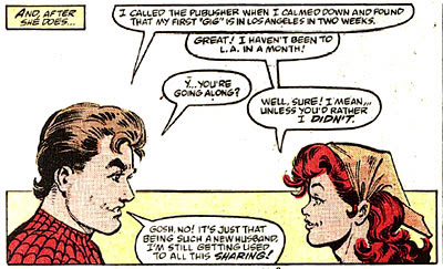 Hey look, MJ just got in from her job stomping grapes in an Italian vineyard. ASM #304 panel