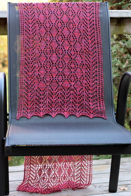 Mom's Fairview Shawl in Red Label Garnet