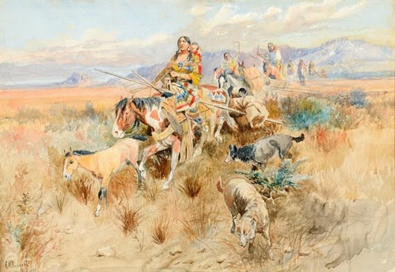 Charles Marion Russell, In the Wake of a Cree Hunting Party