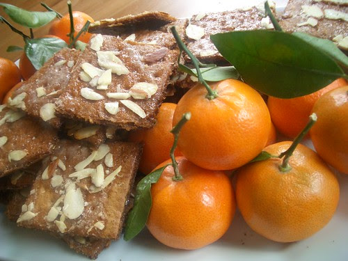 almond bark cookies & tangerines