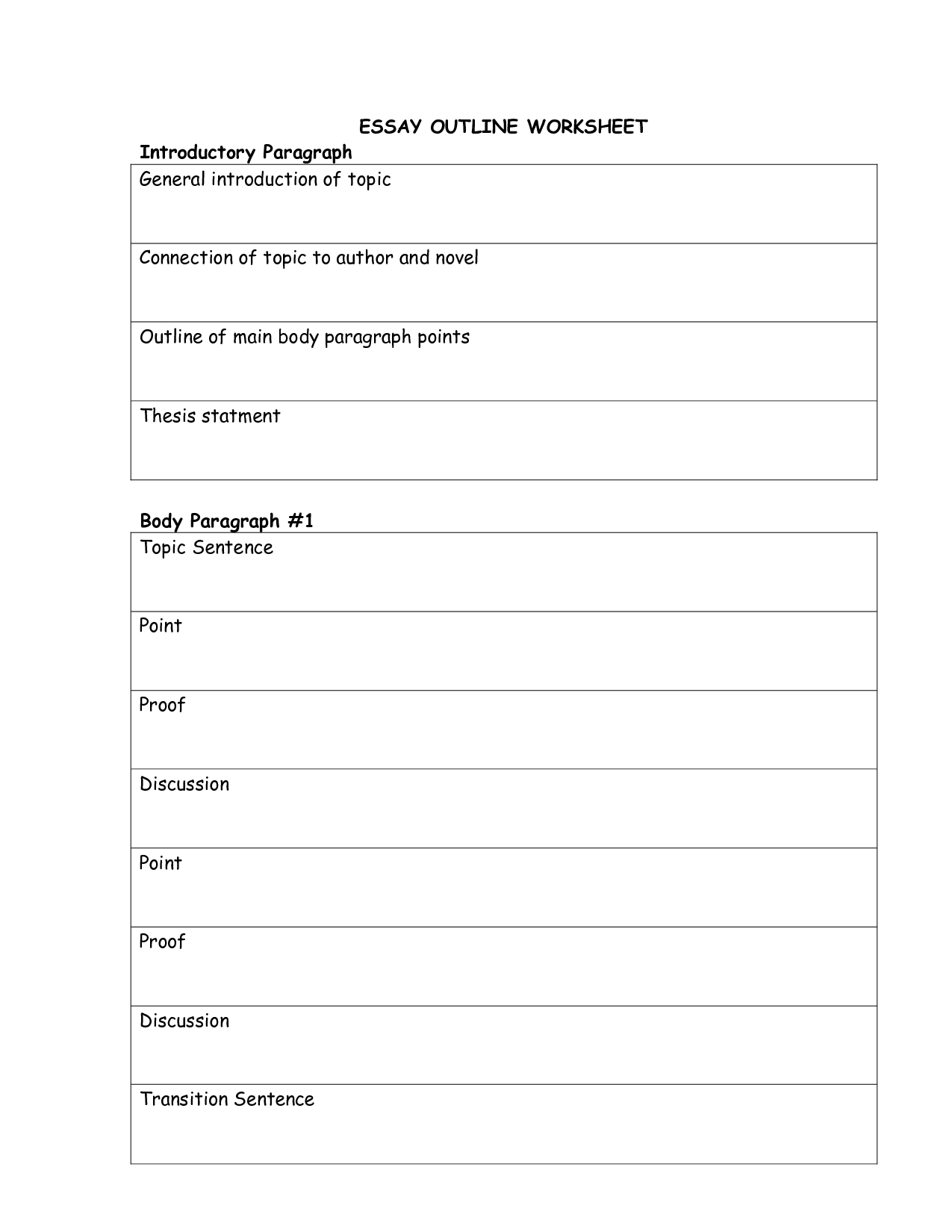 11 Best Images of Printable Outline For Essay Blank Essay Outline Inside Argumentative Essay Outline Worksheet