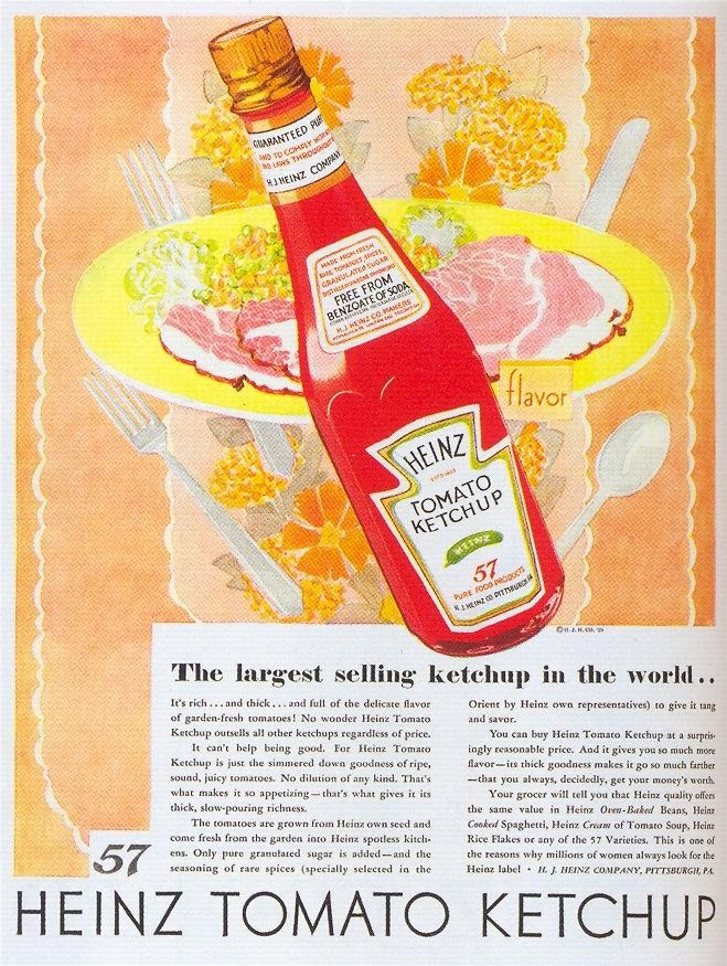 Chronically Vintage: Adventures in vintage advertising: Heinz Ketchup