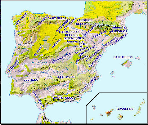 Resultado de imagen de primitivos habitantes españa mapa