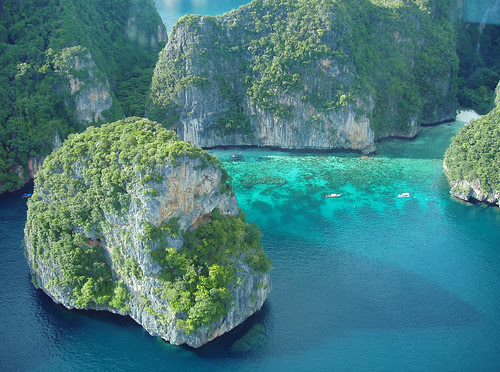 Losamah Bay, Phi Phi Islands from a seaplane