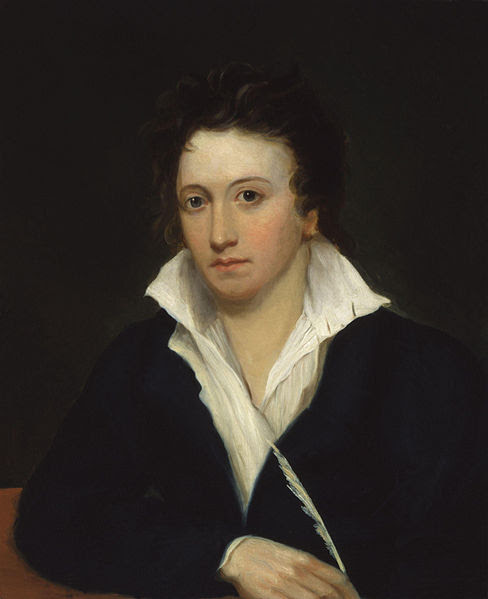 Percy Bysshe Shelley by Alfred Clint, 1819