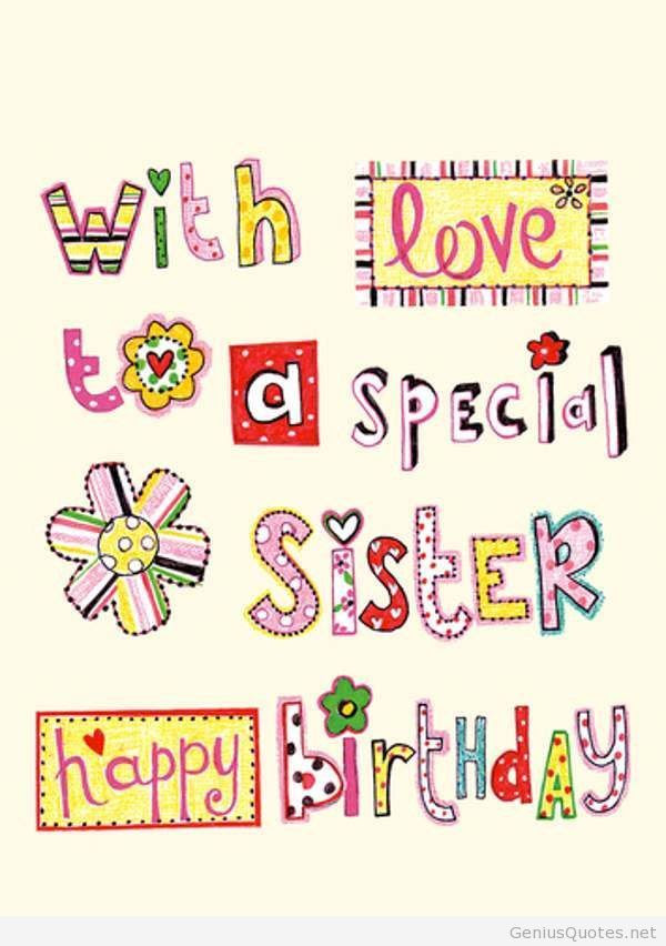 Sparkle Happy Birthday Cake For Sister Birthday  Greeting