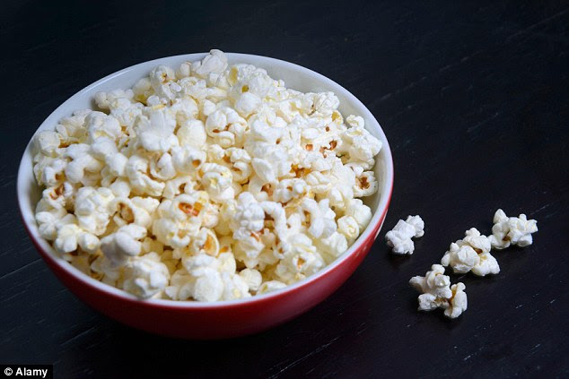 The partially hydrogenated-oils used in some brands of microwave popcorn can contain trans fats