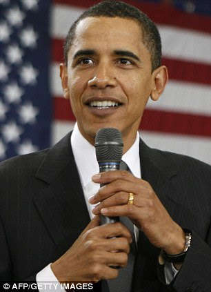 Illinois Senator Barack Obama speaks at a town hall meeting at the Mississippi University for Women in Columbus, Mississippi, March 10, 2008