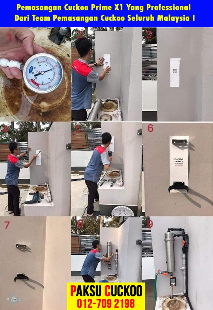 pemasangan mesin penulen air luar rumah terbaik cuckoo outdoor water purifier selangor shah alam in malaysia easy installation with proper schedule service high standard good quality