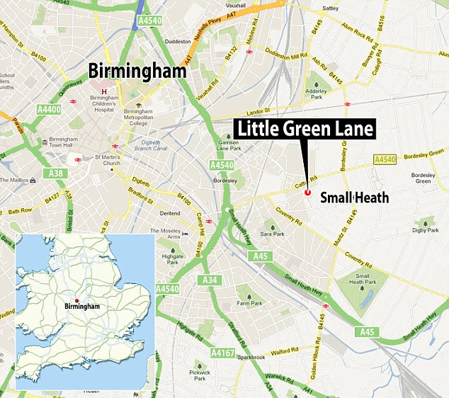 The stabbing happened in Little Green Lane in Small Heath, two miles from Birmingham city centre