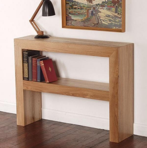 Nero Solid Oak Console Table