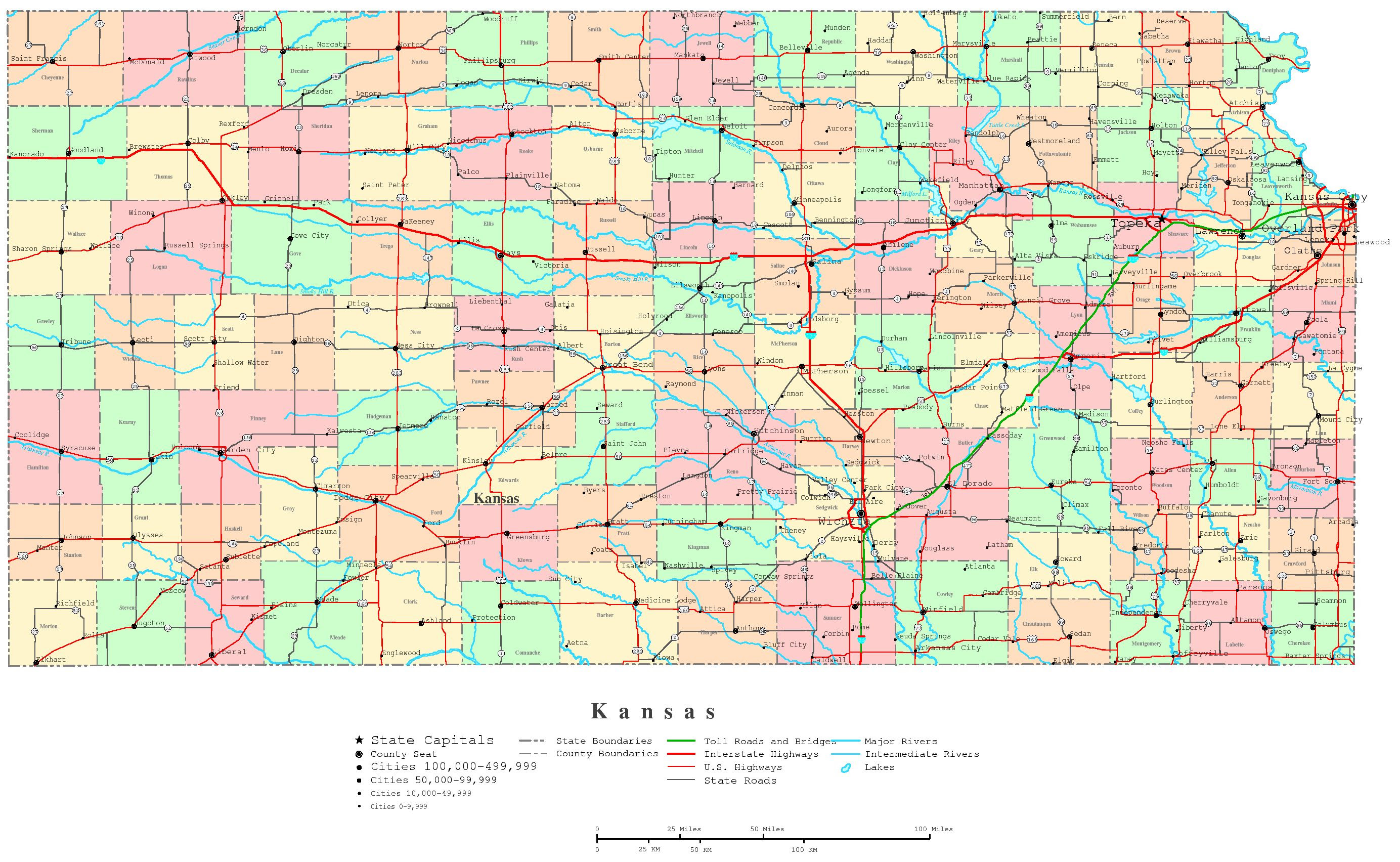 Map Kansas Counties Share Map