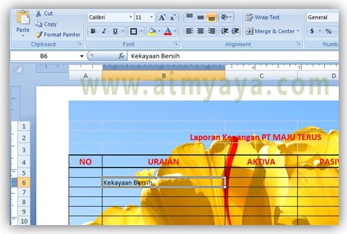 Print Gambar Background Ms Excel