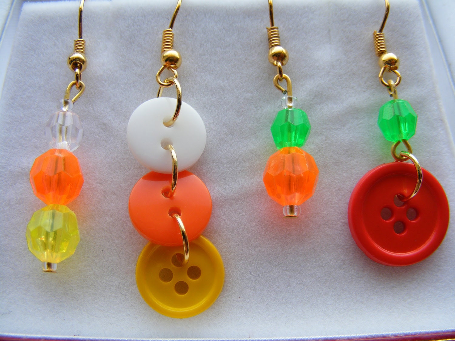 Earrings candy corns & pumpkins