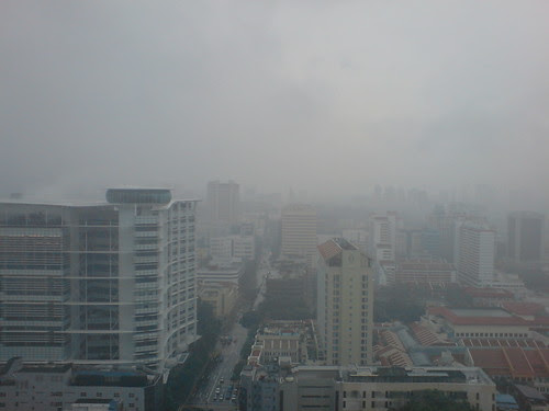 Skyline on a rainy day