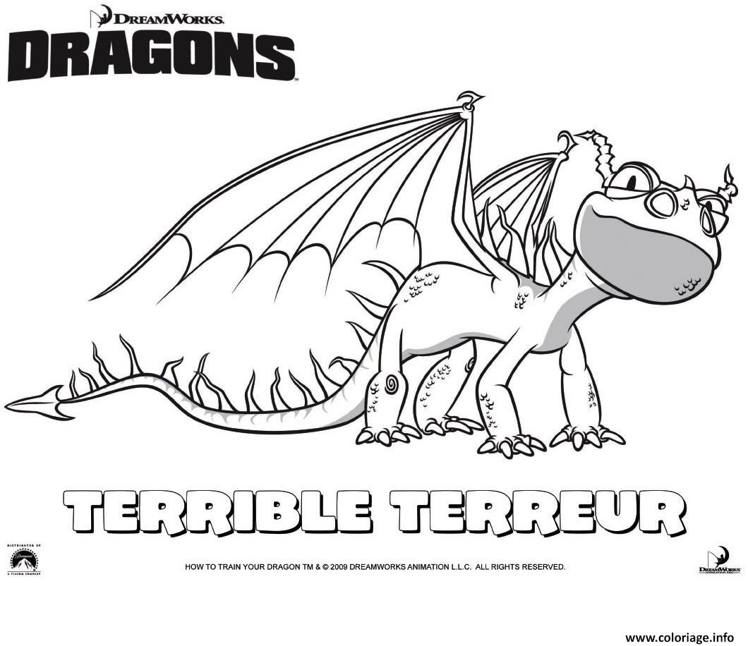 Coloriage Dragon Furie Nocturne  Des Milliers de Coloriage Imprimable