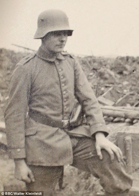 Walter Kleinfeldt, photographed on the Somme in 1916.