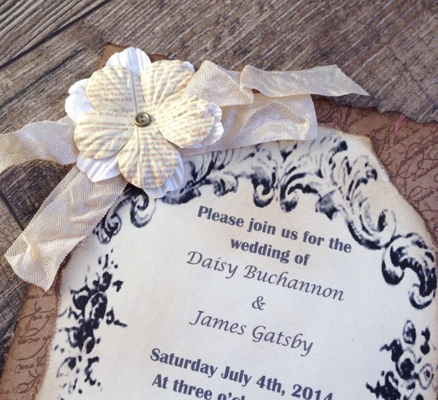 Classic Wedding Invitation Wedding Invitations Letterpress Wedding Invitation DEPOSIT Wedding Invitation Flourish Wedding Invitation