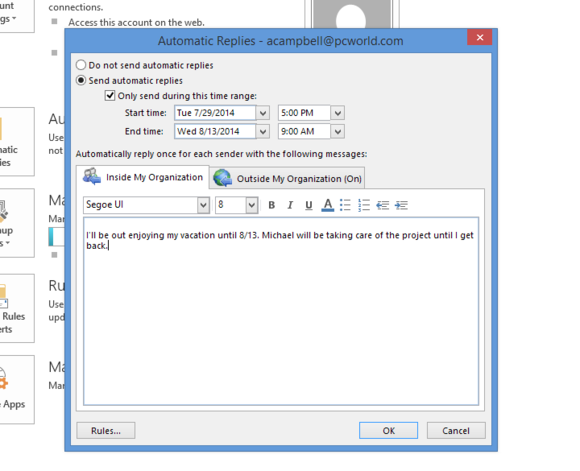 How To Use Outlooks Auto Reply Features During Vacations TECHNOLOGY NEWS