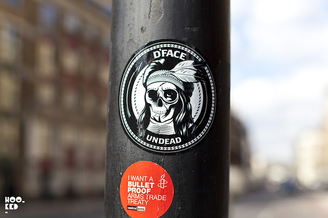 London street art stickers - London artist D*Face