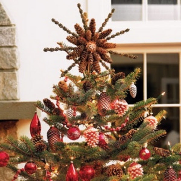 Pine Cone Christmas Tree Topper