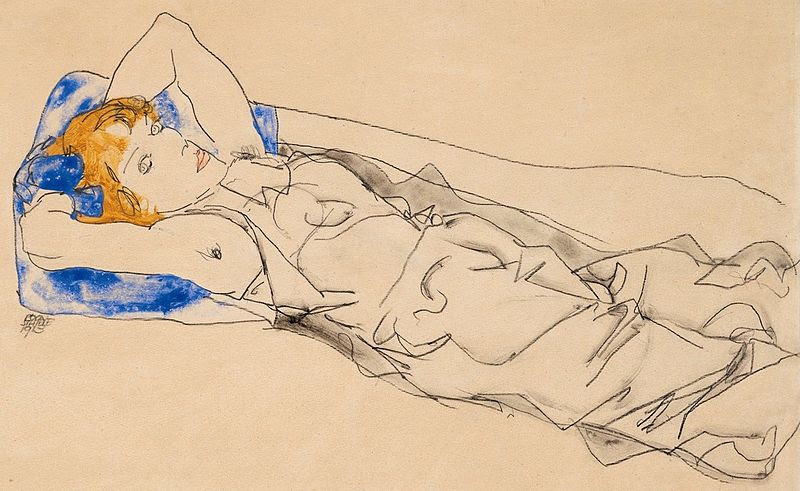 File:Schiele - Mädchen mit blauem Polster - 1913.jpg