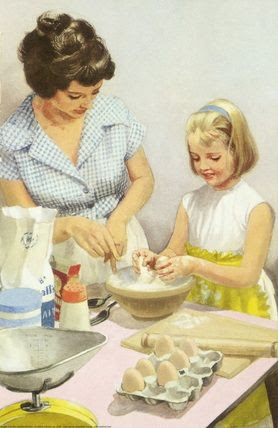 Cooking with mother