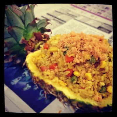 Pineapple rice for dinner! :D  (Taken with instagram)